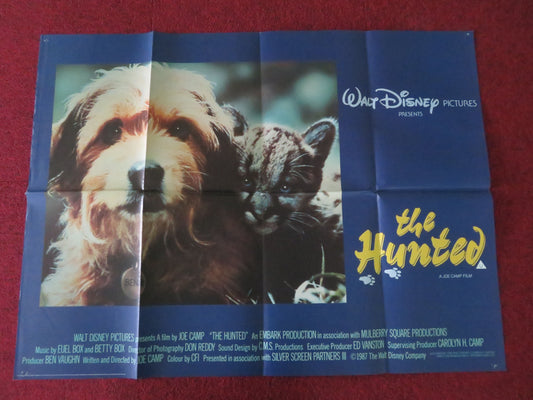 Benji the Hunted- B UK Quad Poster Folded Disney Red Steagall Frank Inn 1987