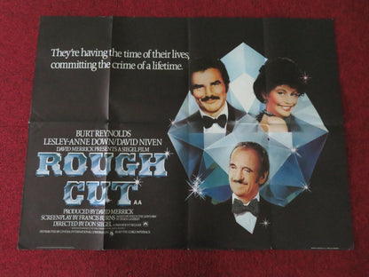 Rough Cut UK Quad Poster Folded Burt Reynolds Lesley-Anne Down David Niven 1980