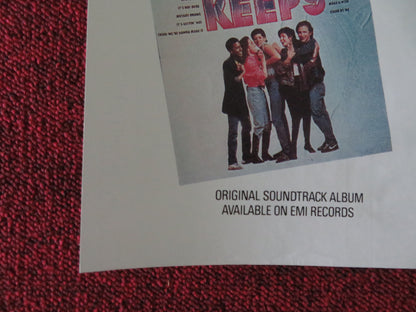 Playing for Keeps UK Quad Poster Folded Daniel Jordano Matthew Penn 1986