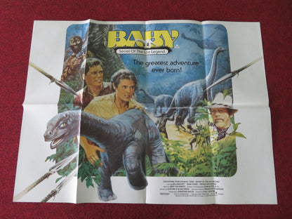 Baby: Secret of the Lost Legend UK Quad Poster Folded Disney William Katt 1985