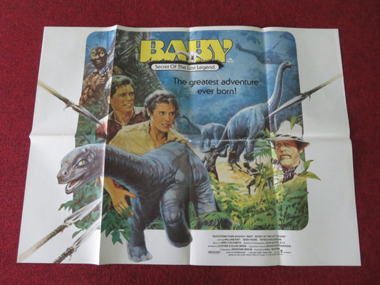 Baby: Secret of the Lost Legend UK Quad Poster Folded Disney William Katt 1985