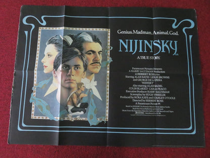 Nijinsky UK Quad Poster Folded Alan Bates George De La Pena Leslie Browne 1980