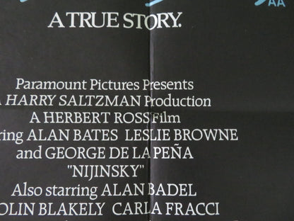 Nijinsky UK Quad Poster Folded Alan Bates George De La Pena Leslie Browne 1980