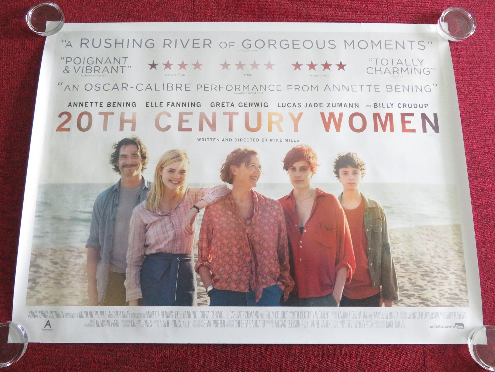 20TH CENTURY WOMEN UK QUAD ROLLED POSTER ANNETTE BENING ELLE FANNING 2016 Rendezvous Cinema Movie posters