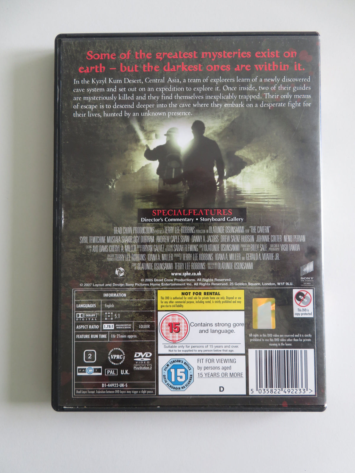 The Cavern (DVD) Sybil Darrow Mustafa Shakir Ogy Durham 2005 Region 2