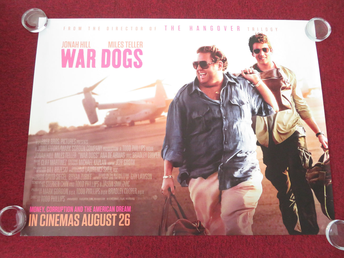 War Dogs UK Quad Rolled Poster Jonah Hill Miles Teller Steve Lantz 2016