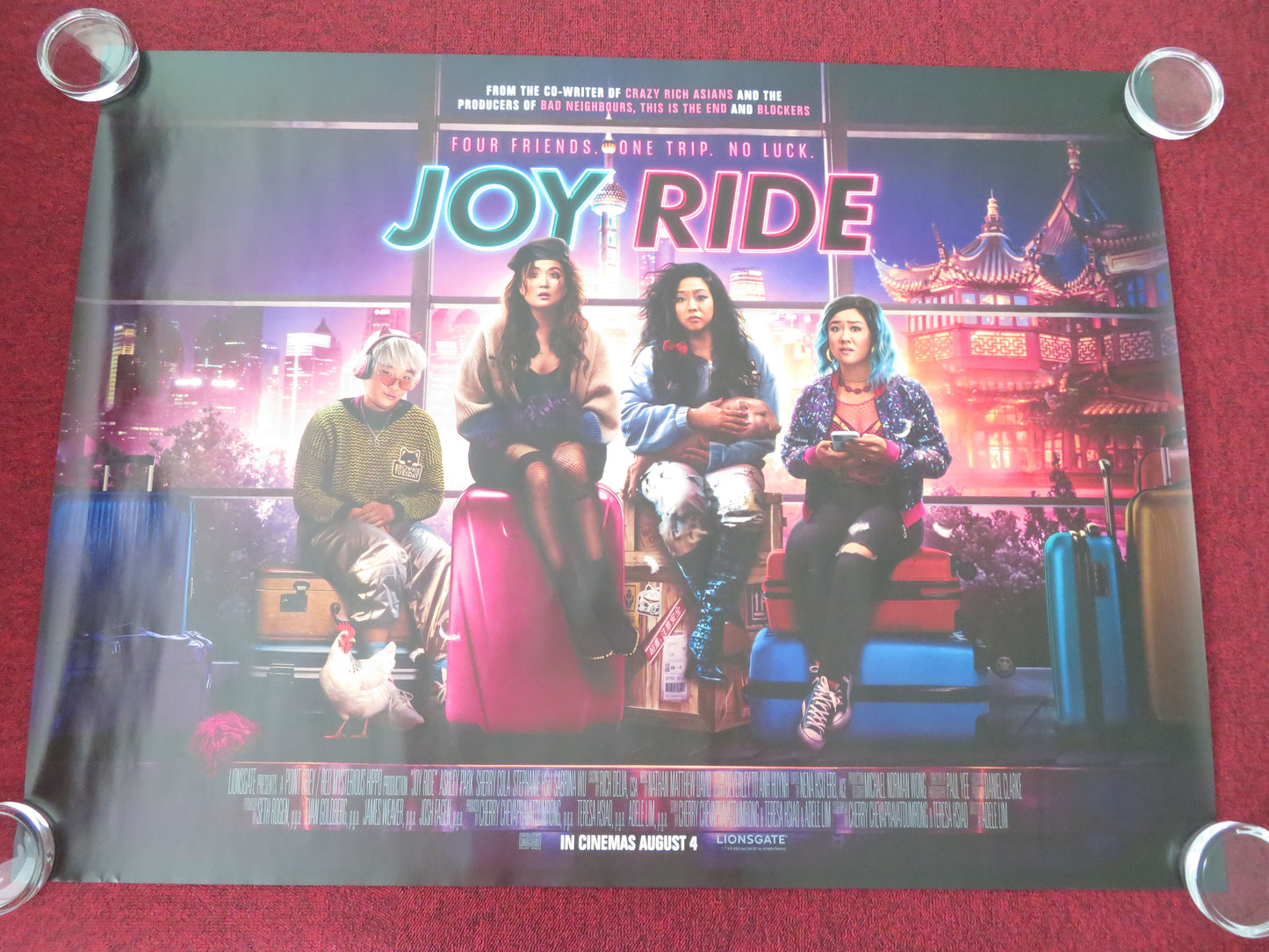 Joy Ride UK Quad Rolled Poster Ashley Park Sherry Cola Stephanie Hsu 2023