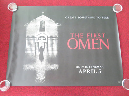 The First Omen UK Quad Rolled Poster Nell Tiger Free Ralph Ineson S. Braga 2024