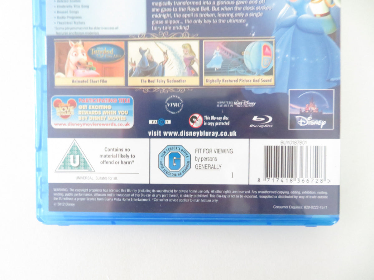 Cinderella (BLU-RAY) Disney Clyde Geronimi Wilfred Jackson 1950 Region A,B,C