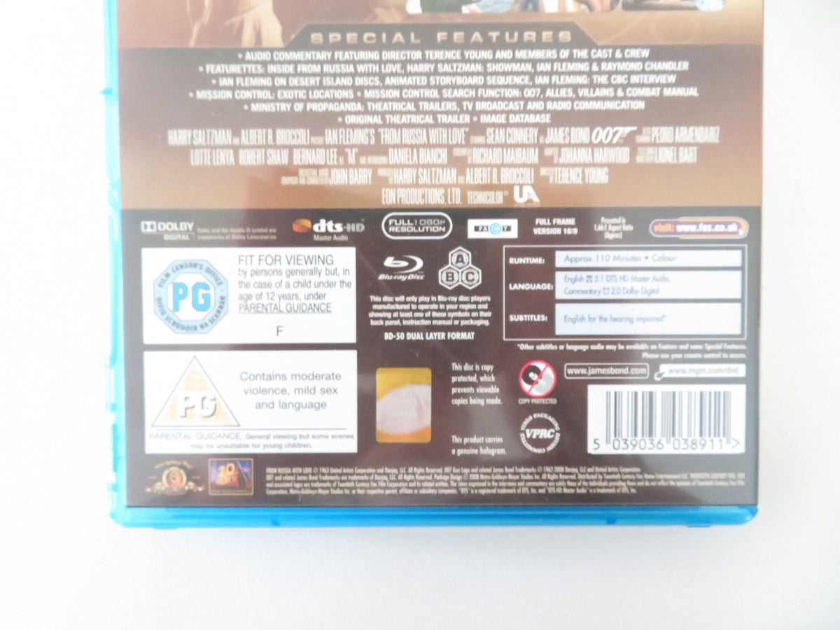 From Russia with Love (BLU-RAY) James Bond 007 Sean Connery 1963 Region A,B,C