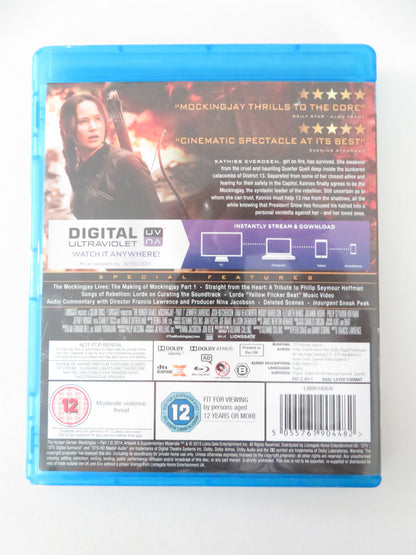 The Hunger Games: Mockingjay - Part 1 (BLU-RAY) Jennifer Lawrence 2014 Region B