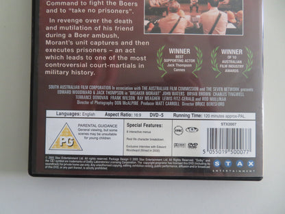 Breaker Morant (DVD) Edward Woodward Jack Thompson John Waters 1980 Region 0