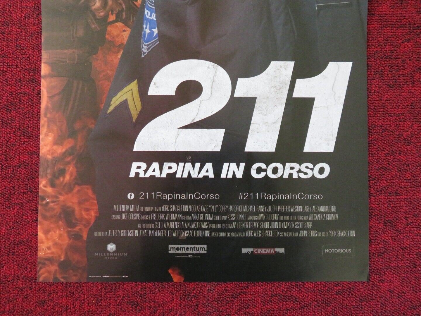 211 ITALIAN LOCANDINA (26.5"x12.5") POSTER NICOLAS CAGE SOPHIE SKELTON 2018 - Rendezvous Cinema