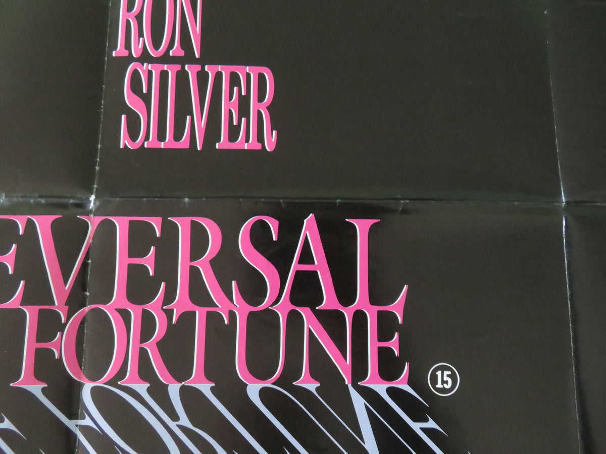 Reversal of Fortune UK Quad Poster Folded Jeremy Irons Glenn Close 1990