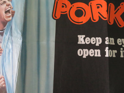 Porky's UK Quad Poster Folded Dan Monahan Mark Herrier Wyatt Knight 1982