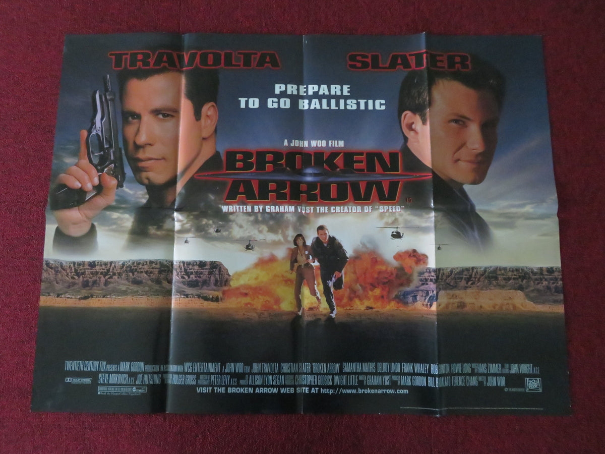 Broken Arrow UK Quad Poster Folded John Travolta Christian Slater 1996