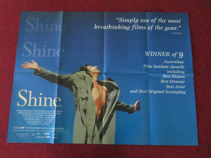 Shine UK Quad Poster Folded Geoffrey Rush Armin Mueller-Stahl Justin Braine 1996