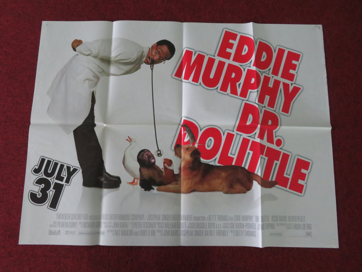 Dr. Dolittle UK Quad Poster Folded Eddie Murphy Peter Boyle Ossie Davis 1998
