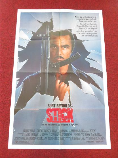 Stick Folded US One Sheet Poster Burt Reynolds Candice Bergen 1985