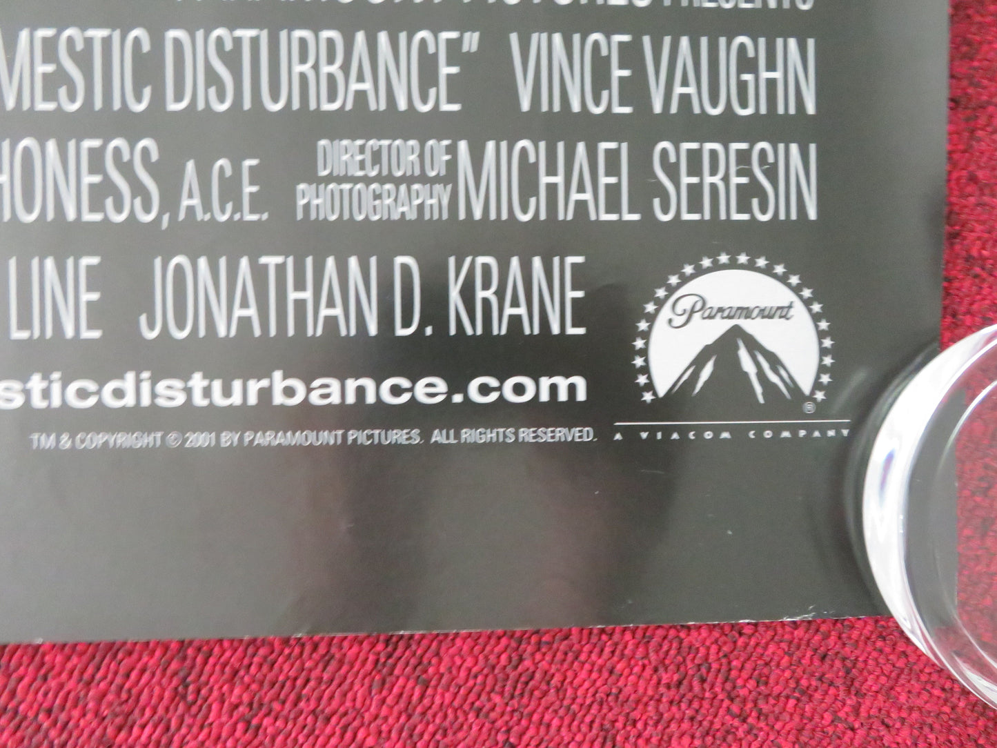 Domestic Disturbance UK Quad Rolled Poster John Travolta Vince Vaughn 2001
