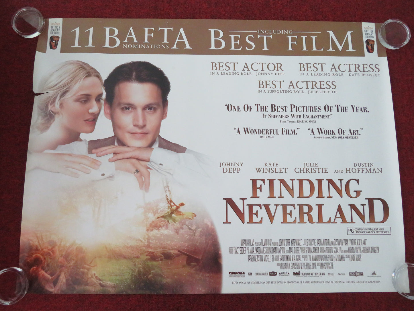 Finding Neverland - B UK Quad Rolled Poster Johnny Depp Kate Winslet 2004