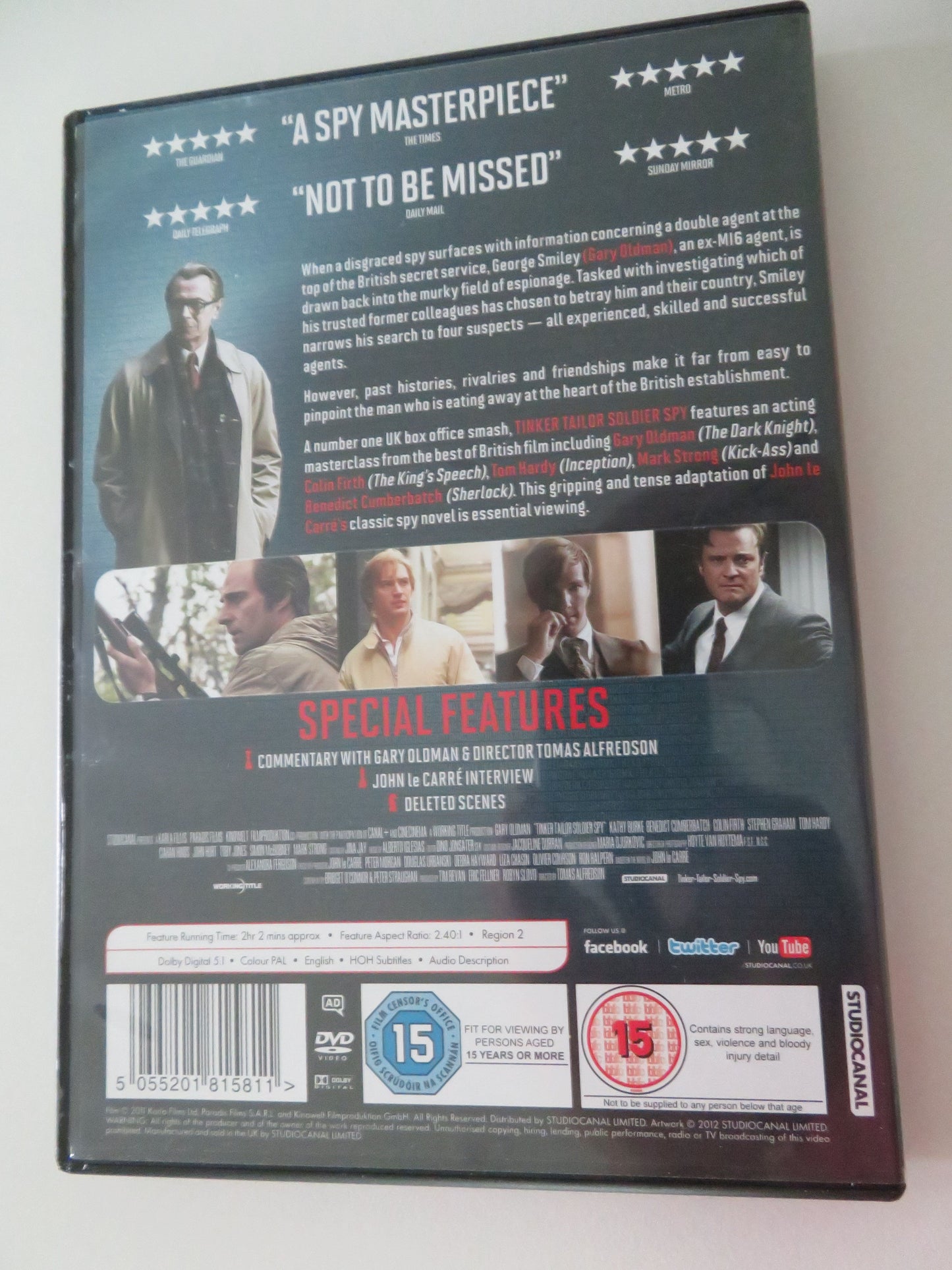Tinker Tailor Soldier Spy Gary Oldman Colin Firth Tom Hardy 2011 (DVD) Region 2
