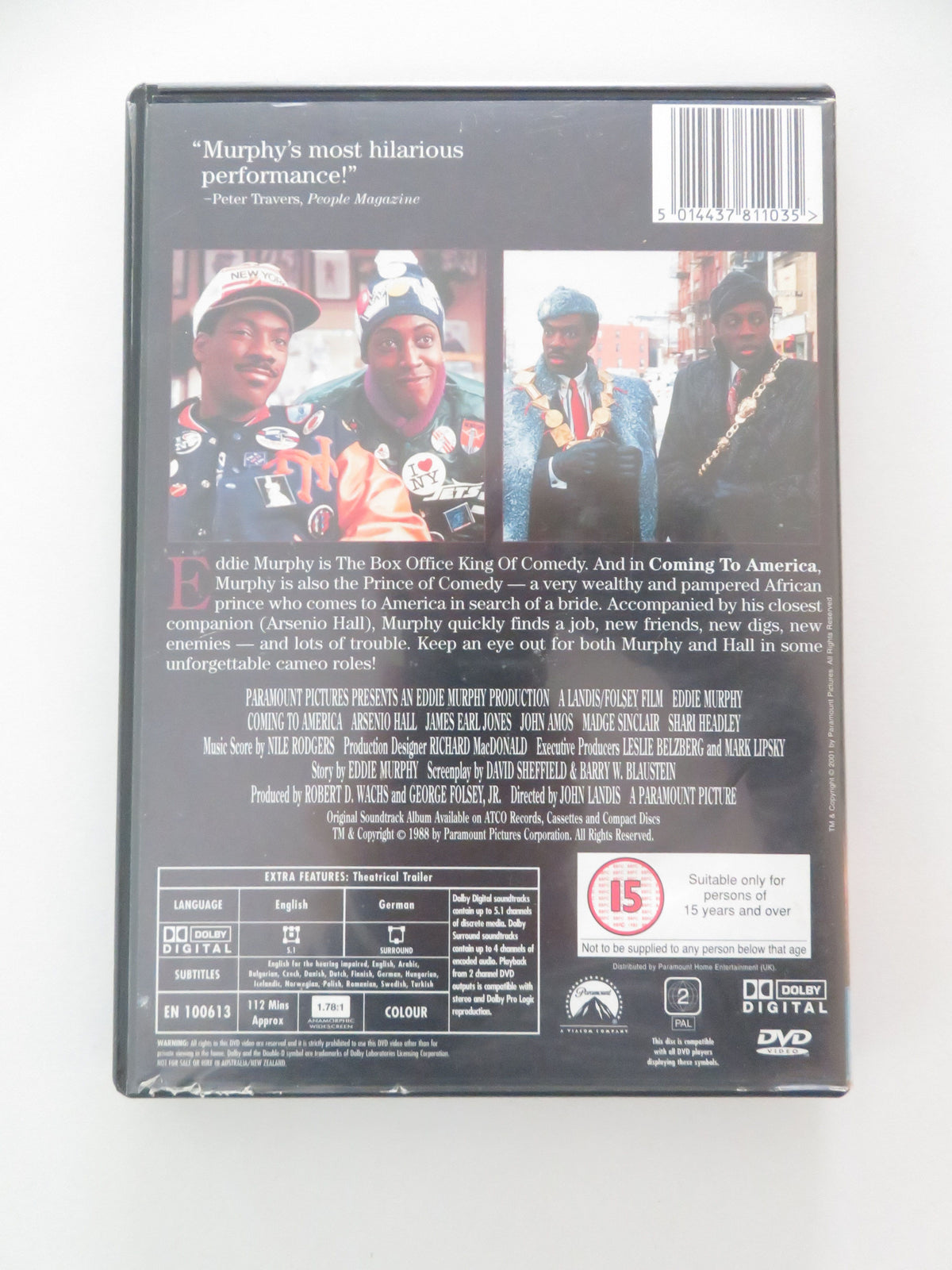 Coming to America (DVD) Eddie Murphy Paul Bates Garcelle Beauvais 1988 Region 2
