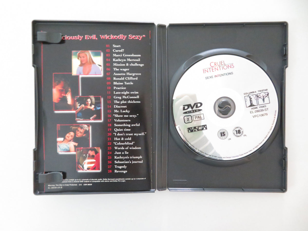 Cruel Intentions - B (DVD) Sarah Michelle Gellar Ryan Phillippe 1999 Region 2