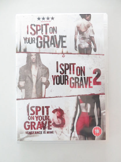 I Spit on Your Grave 1, 2 and 3 (DVD) Sarah Butler Jeff Branson 2010 Region 2