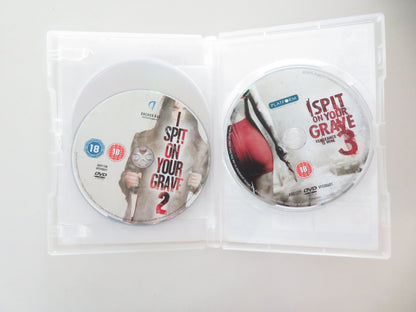 I Spit on Your Grave 1, 2 and 3 (DVD) Sarah Butler Jeff Branson 2010 Region 2