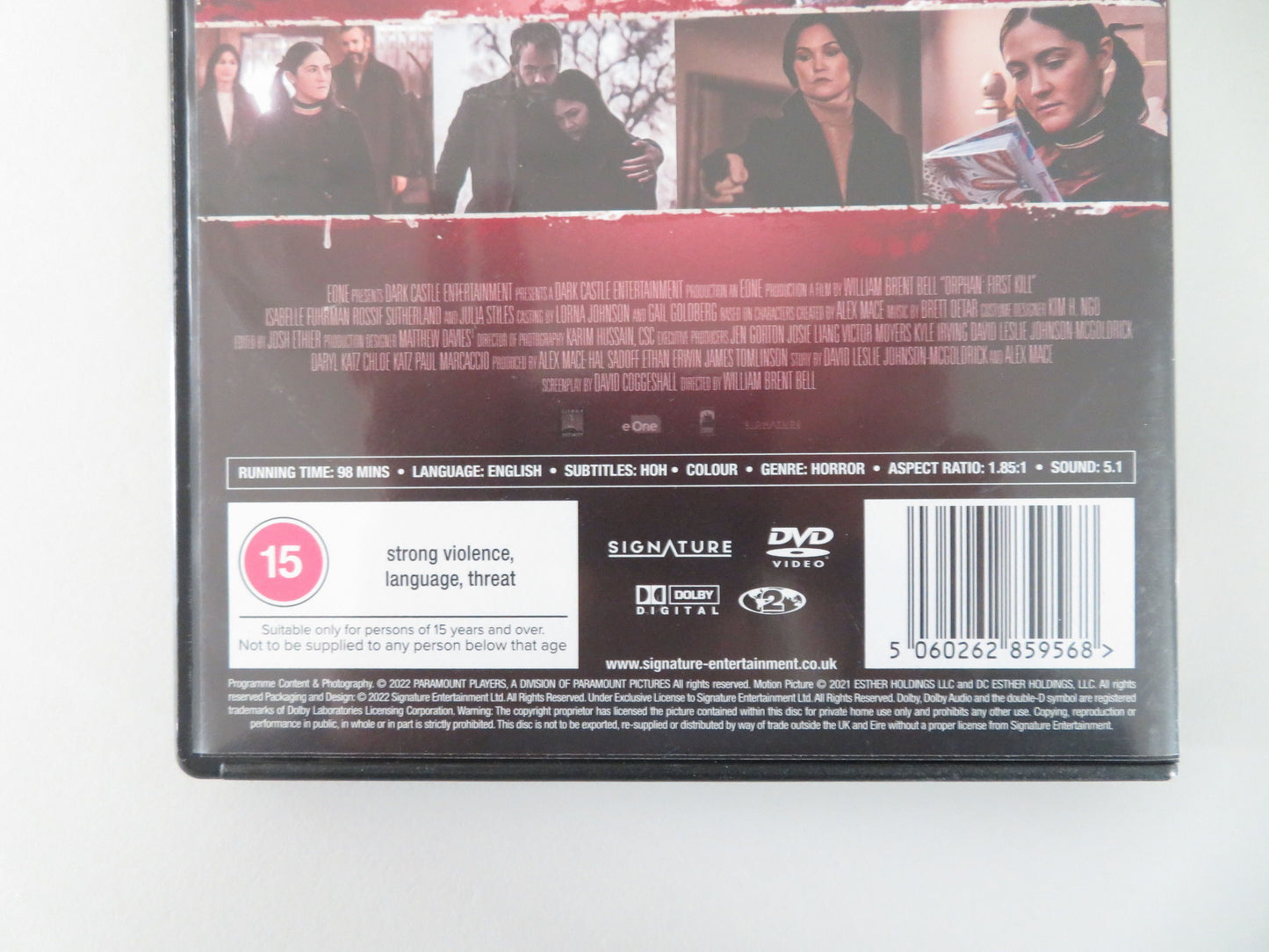 Orphan: First Kill (DVD) Isabelle Fuhrman Julia Stiles 2022 Region 2
