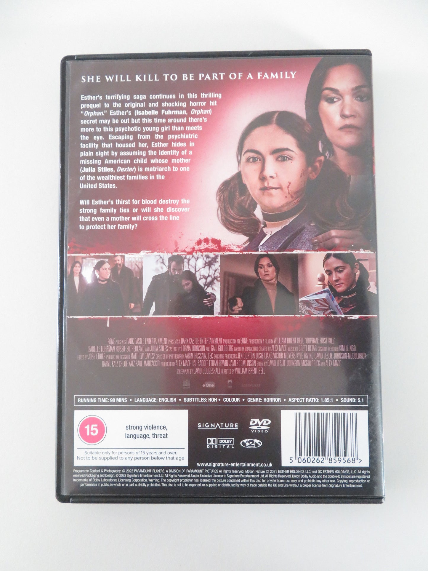 Orphan: First Kill (DVD) Isabelle Fuhrman Julia Stiles 2022 Region 2