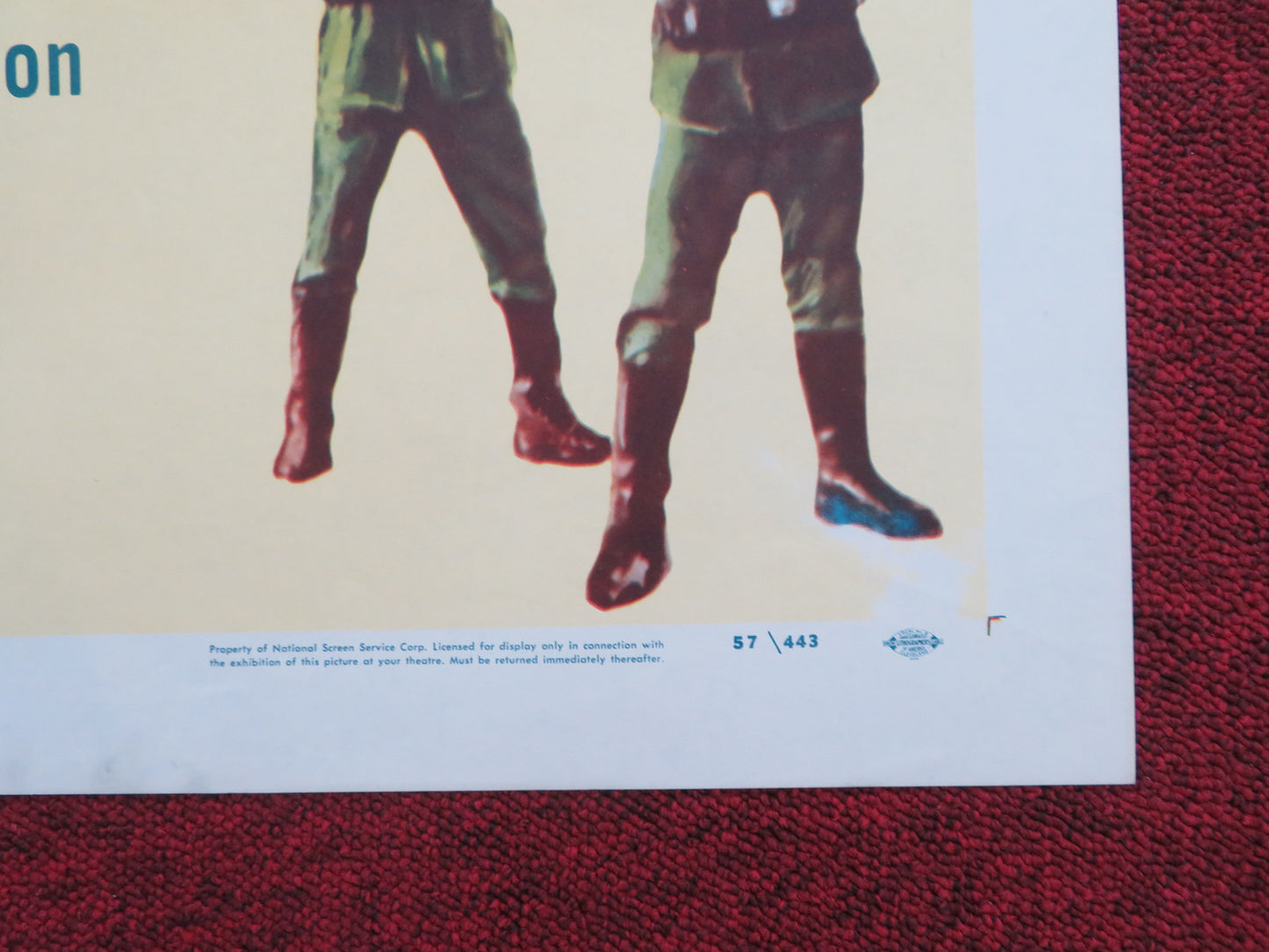 The Devil's General Folded US One Sheet Poster Curd Jurgens Viktor de Kowa 1957