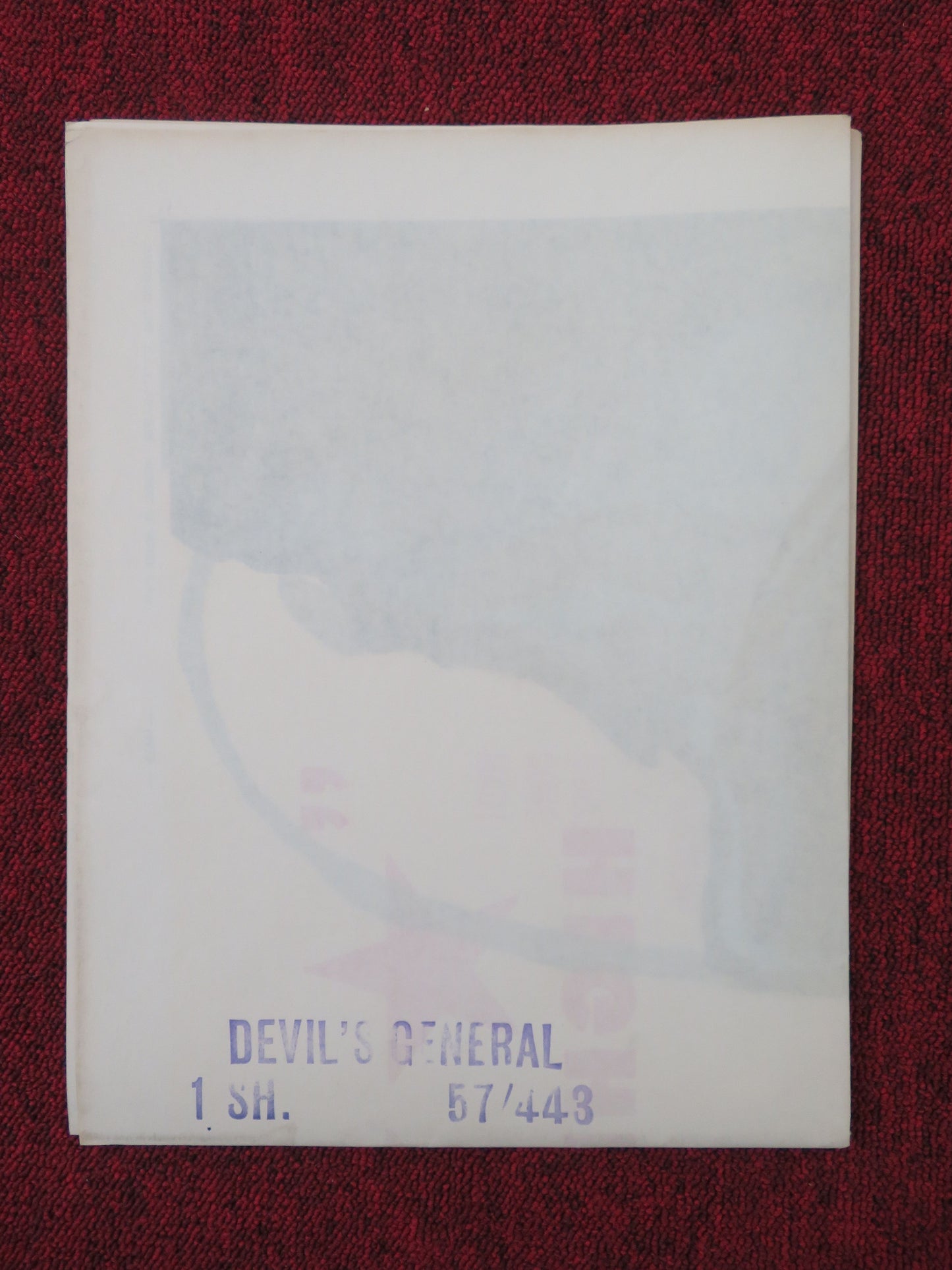 The Devil's General Folded US One Sheet Poster Curd Jurgens Viktor de Kowa 1957