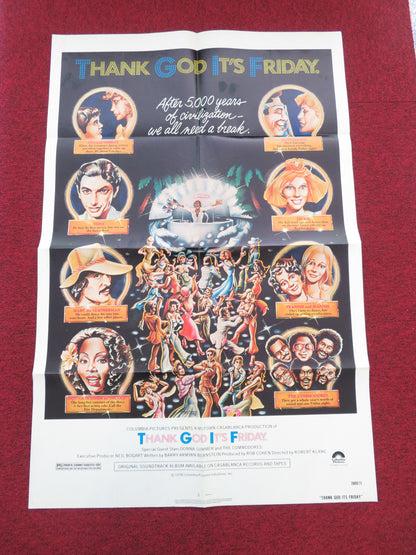Thank God It's Friday Folded US One Sheet Poster Jeff Goldblum Donna Summer 1978