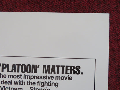 Platoon Folded US One Sheet Poster Tom Berenger Willem Dafoe Charlie Sheen 1986