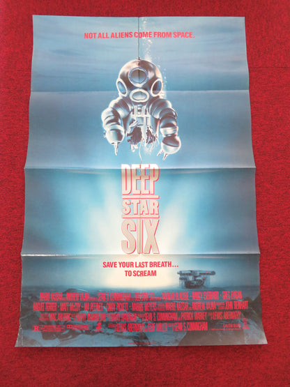 DeepStar Six Folded US One Sheet Poster Taurean Blacque Nancy Everhard 1989