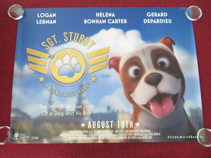 Sgt. Stubby: An Unlikely Hero UK Quad Rolled Poster Logan Lerman 2018