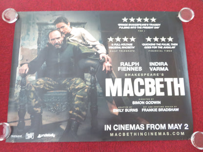 Macbeth-b UK Quad Rolled Poster Ralph Fiennes Indira Varma 2024