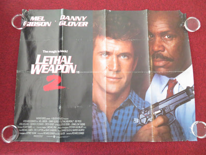 Lethal Weapon 2 UK Quad Rolled Poster Mel Gibson Danny Glover 1989