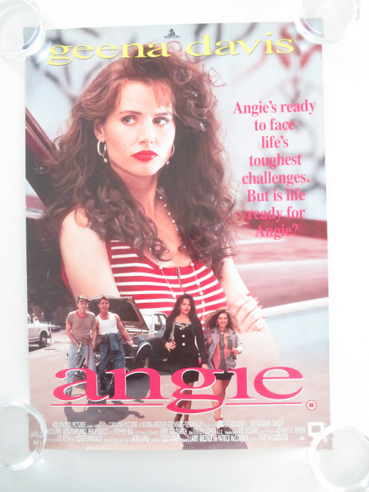 Angie VHS Video Poster Geena Davis James Gandolfini 1994
