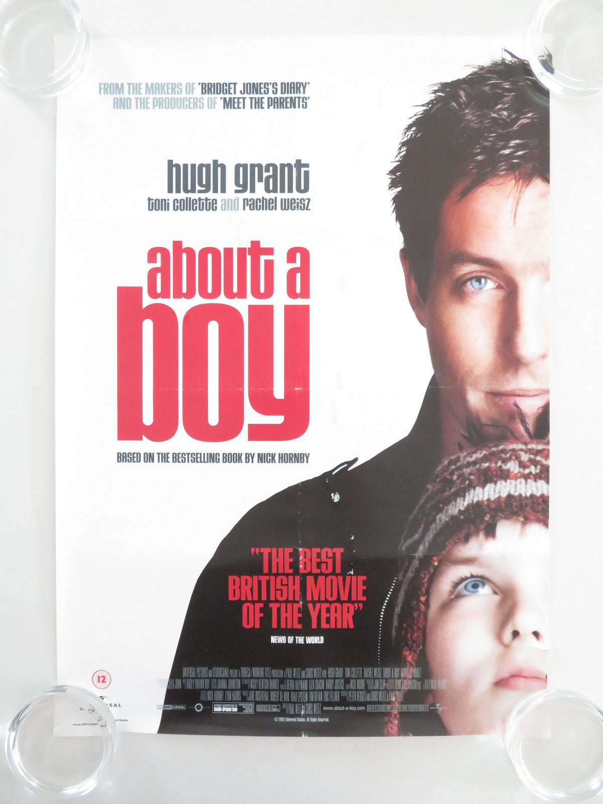 About a Boy VHS Video Poster Hugh Grant Nicholas Hoult Collette 2002
