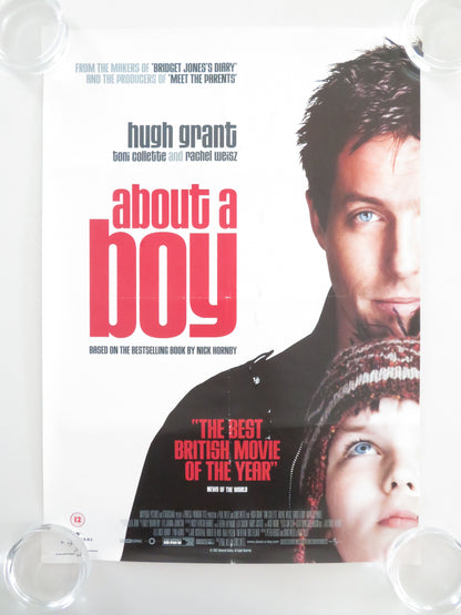 About a Boy VHS Video Poster Hugh Grant Nicholas Hoult Collette 2002