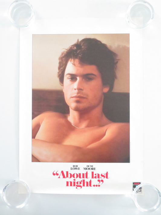 About Last Night VHS Video Poster Rob Lowe Demi Moore Jim Belushi 1986