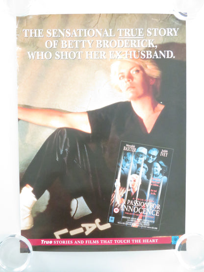 A Passion For Innocence VHS Video Poster Meredith Baxter Judith Ivey 1994
