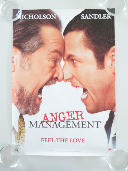 Anger Management VHS Video Poster Jack Nicholson Adam Sandler 2003