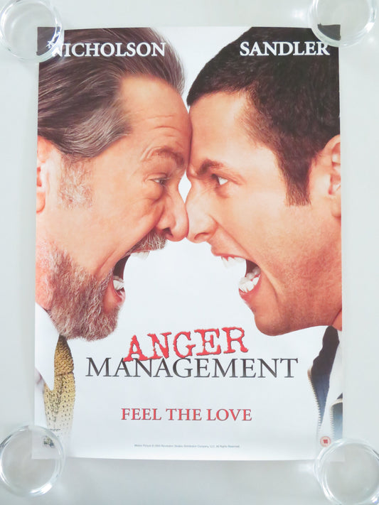 Anger Management VHS Video Poster Jack Nicholson Adam Sandler 2003