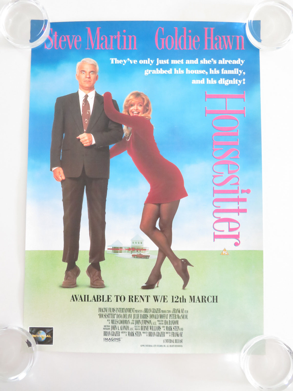 Housesitter VHS Video Poster Steve Martin Goldie Hawn 1992