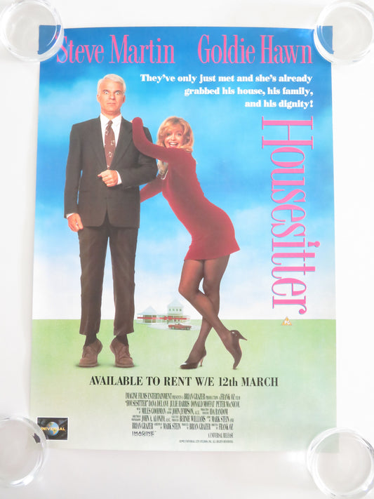 Housesitter VHS Video Poster Steve Martin Goldie Hawn 1992