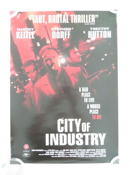 City of Industry VHS Video Poster Harvey Keitel Stephen Dorff Hutton 1997